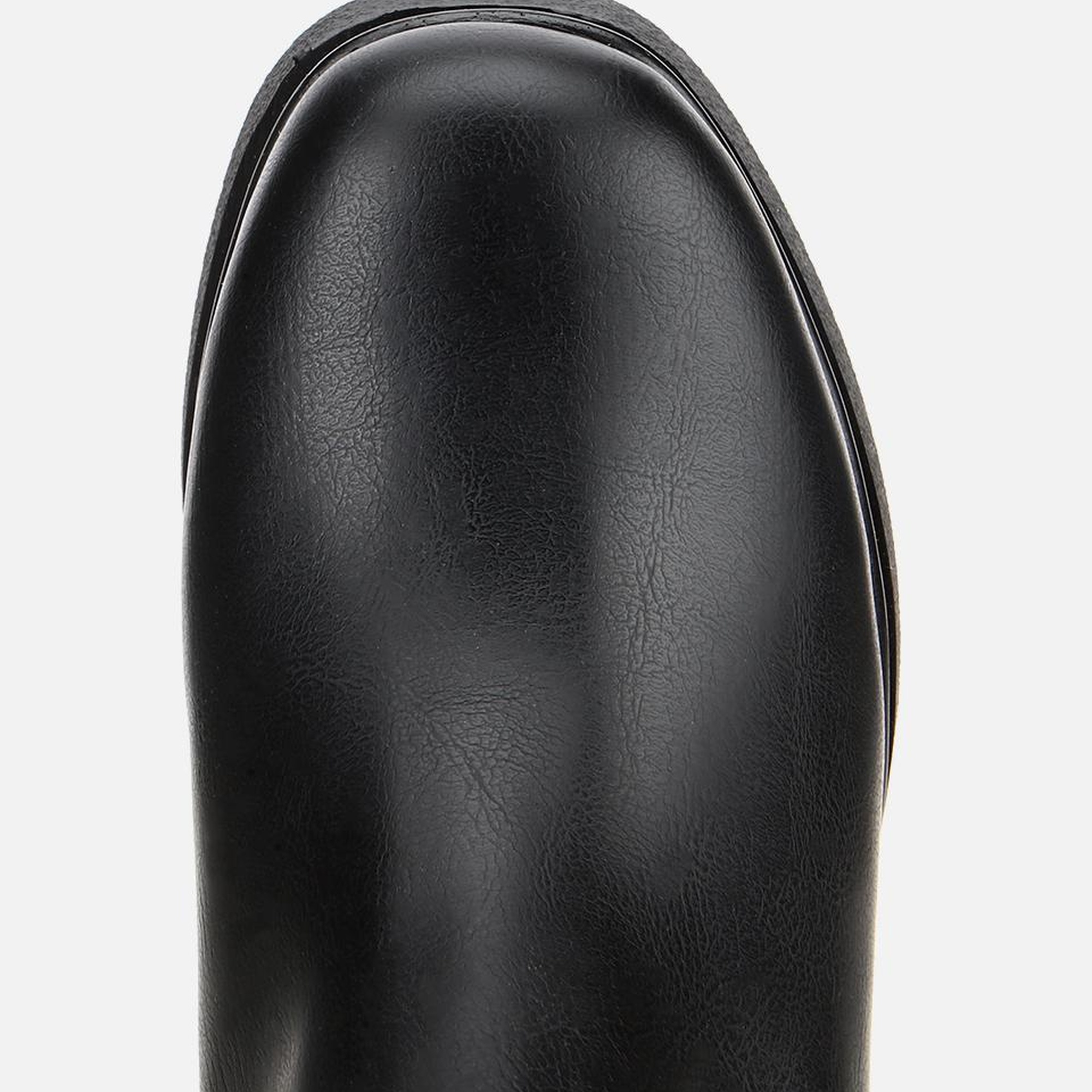 Kadın Siyah Lastik Detaylı Kalın Topuklu Bot