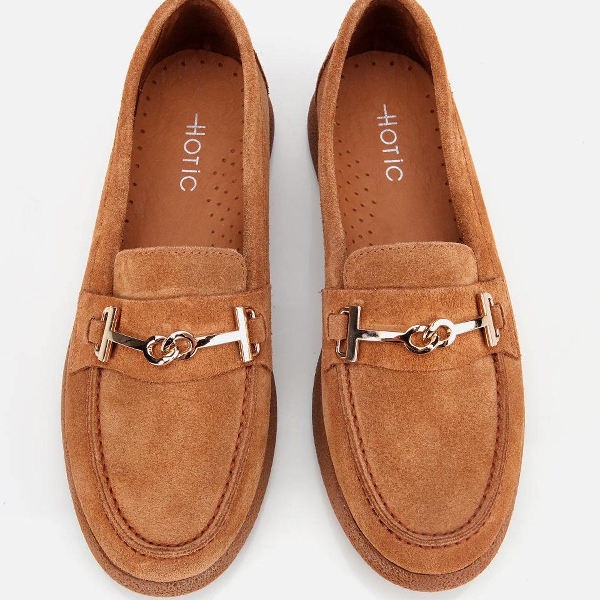 Kadın Süet Deri Taba Yumuşak Tabanlı Comfort Günlük Loafer