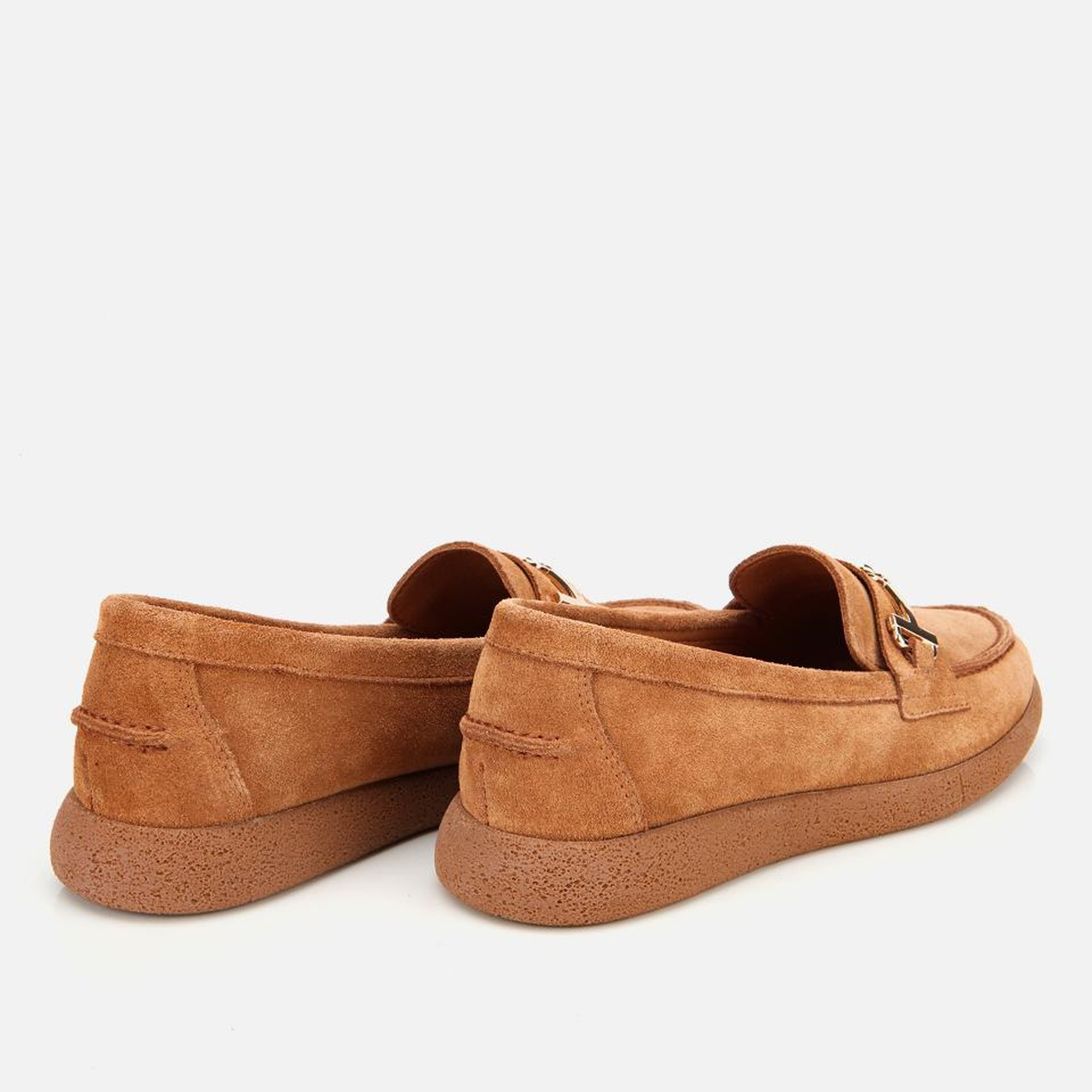 Kadın Süet Deri Taba Yumuşak Tabanlı Comfort Günlük Loafer