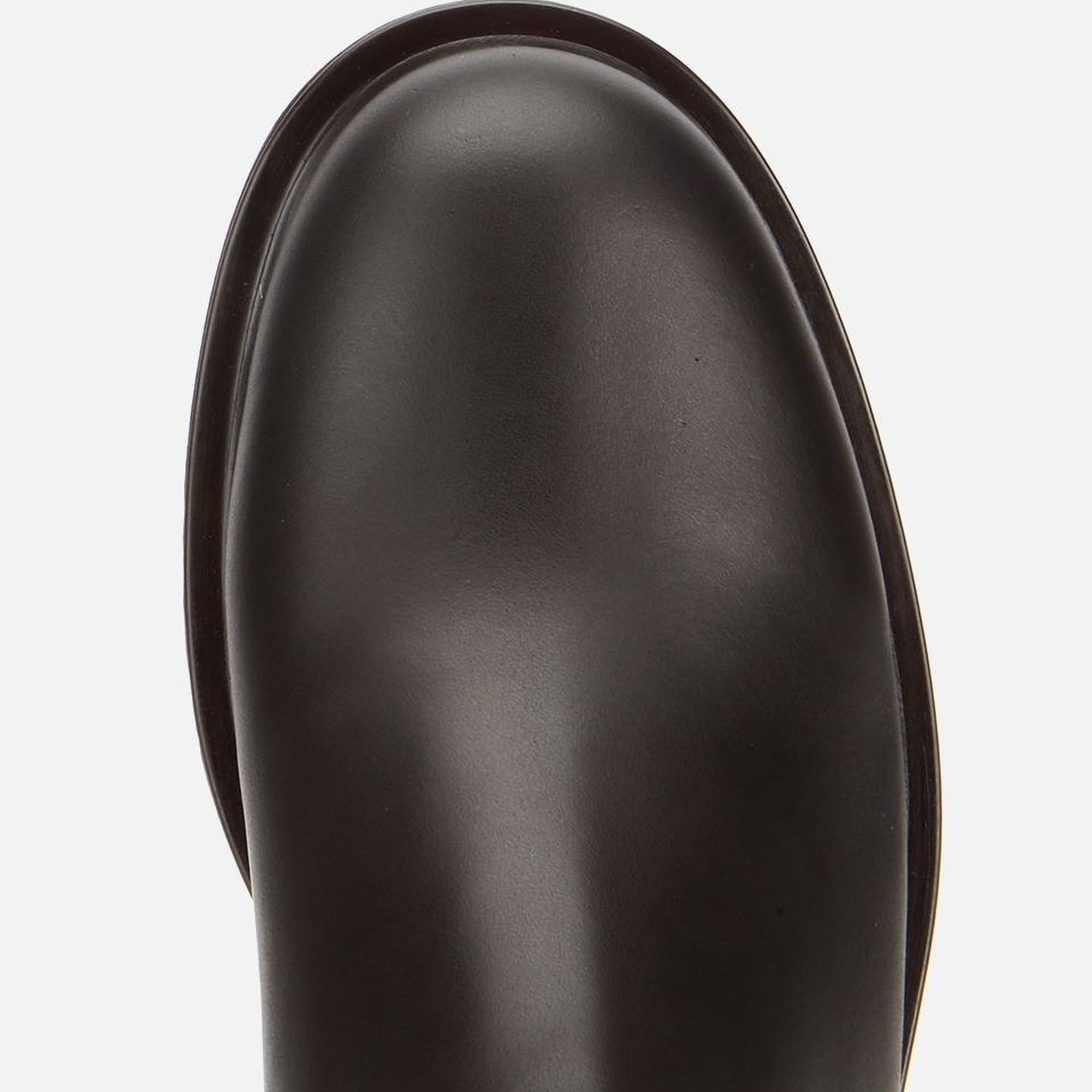 Kadın Deri Kahverengi Lastik Detaylı Bilekte Düz Bot