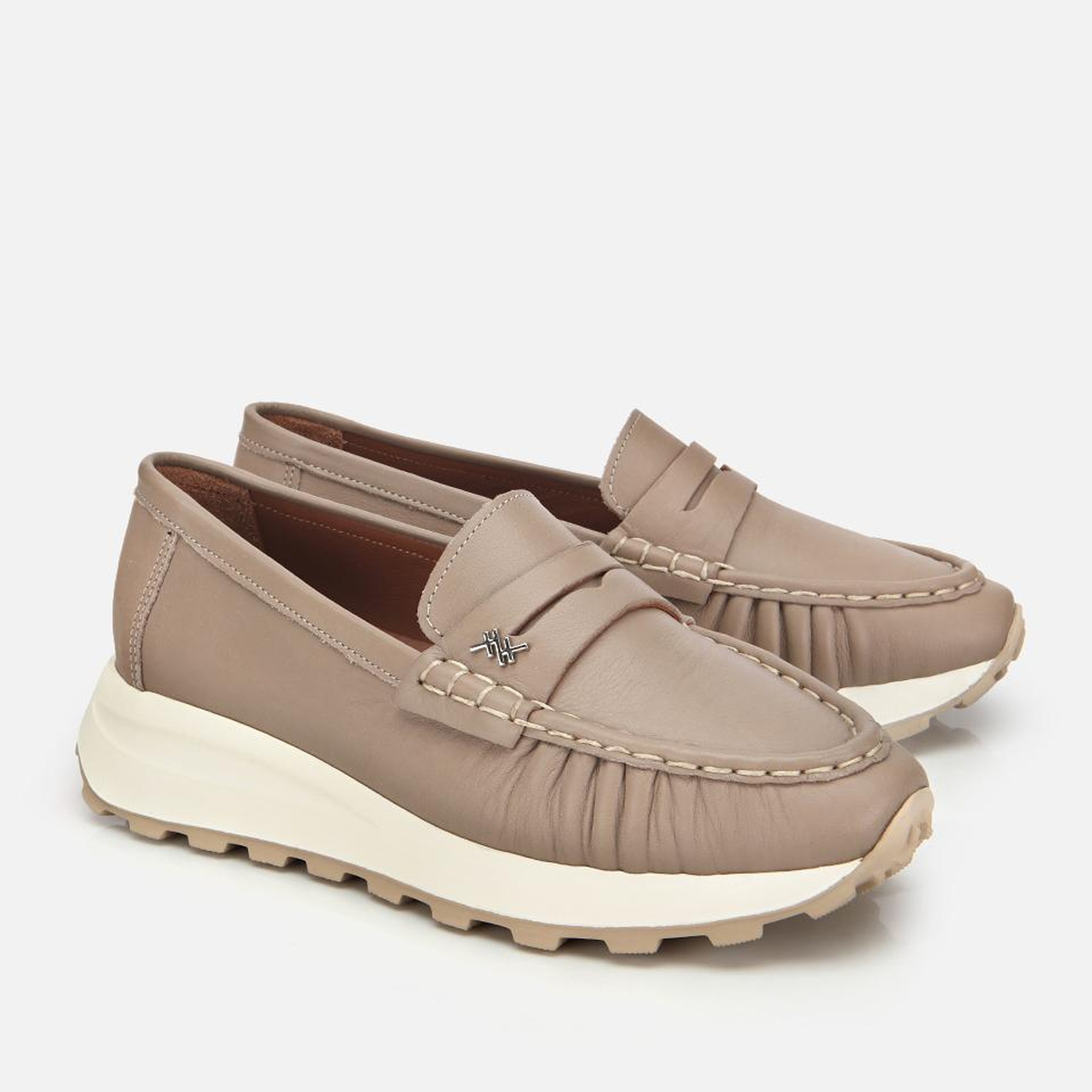 Kadın Deri Vizon Yumuşak Dokulu Günlük Loafer