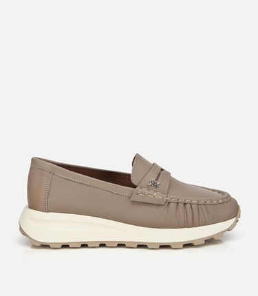  Kadın Deri Vizon Yumuşak Dokulu Günlük Loafer