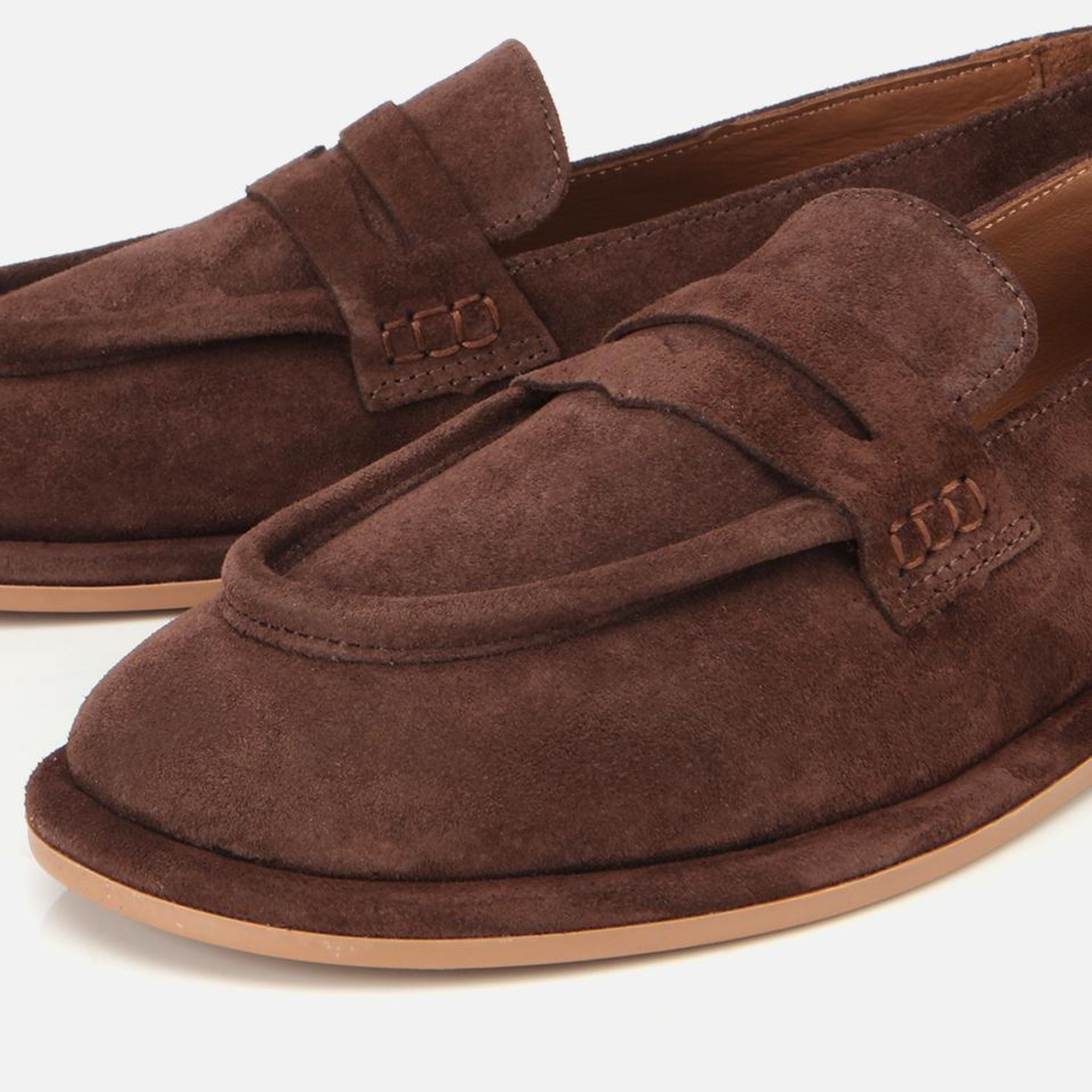 Kadın Deri Kahverengi Yumuşak Dokulu Günlük Loafer