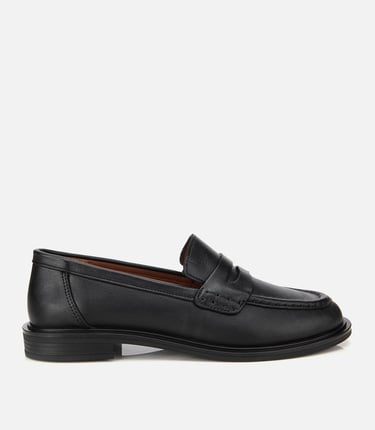  Kadın Deri Siyah Yumuşak Dokulu Klasik Loafer