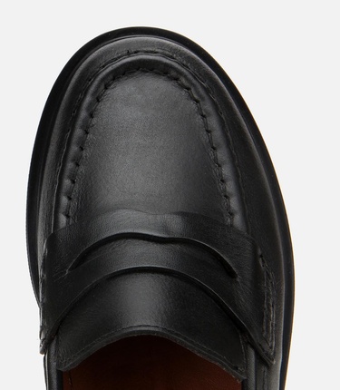  Kadın Deri Siyah Yumuşak Dokulu Klasik Loafer