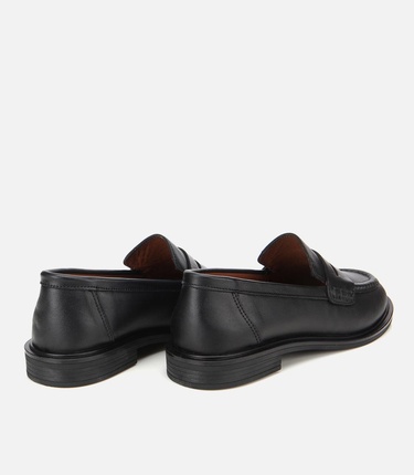  Kadın Deri Siyah Yumuşak Dokulu Klasik Loafer