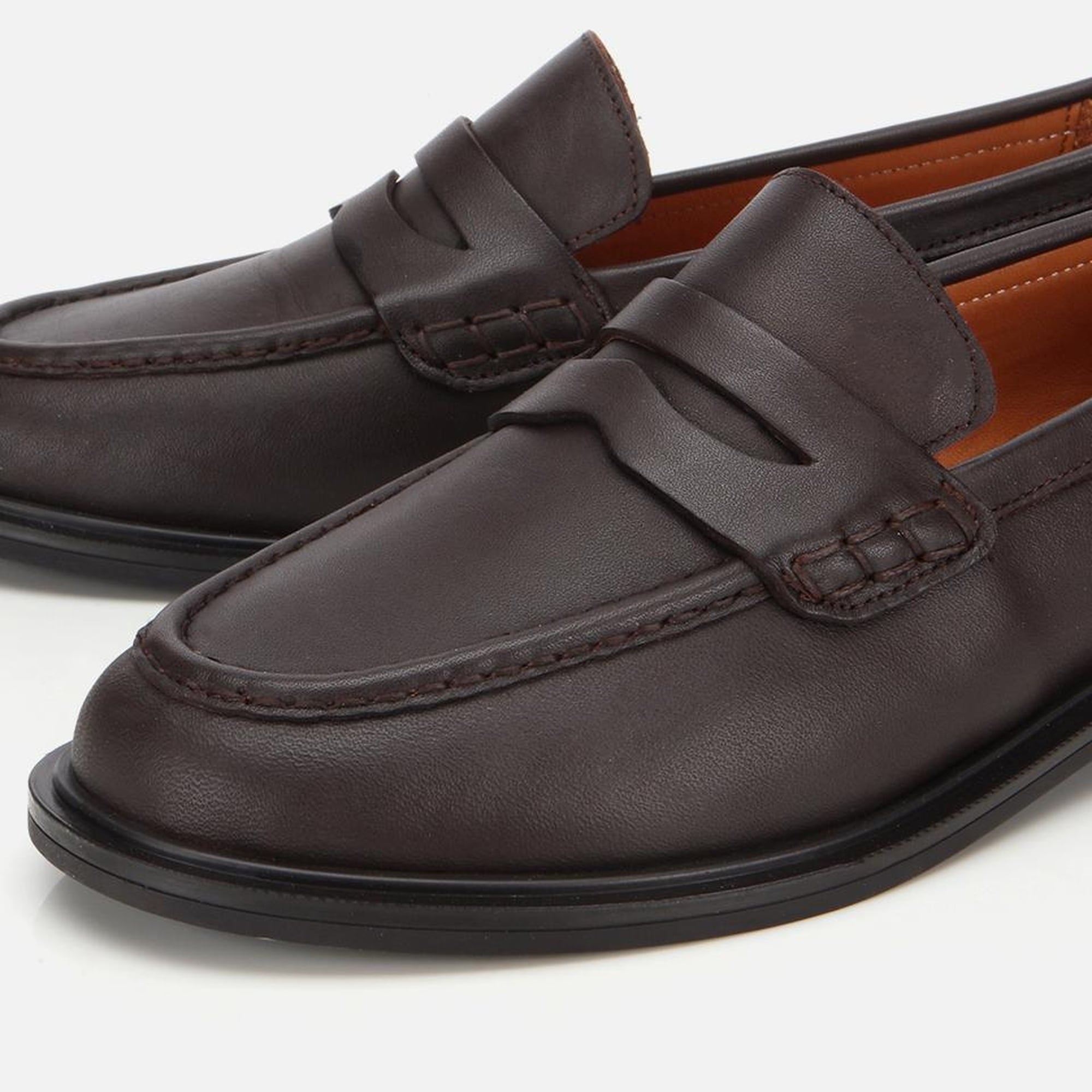 Kadın Deri Kahverengi Yumuşak Dokulu Klasik Loafer