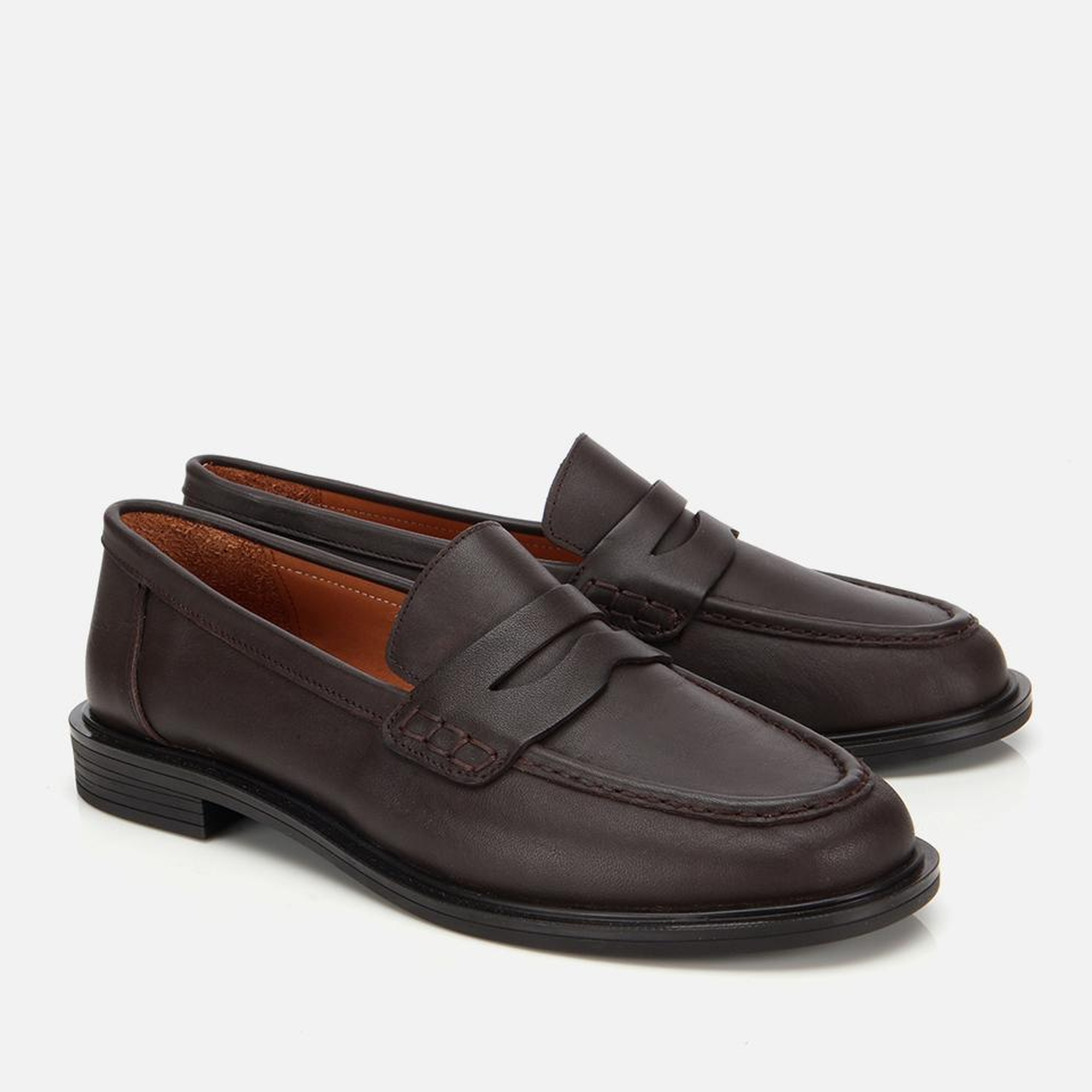 Kadın Deri Kahverengi Yumuşak Dokulu Klasik Loafer