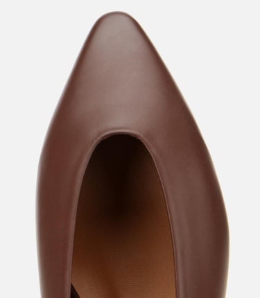  Kadın Deri Bordo Sivri Burunlu Babet