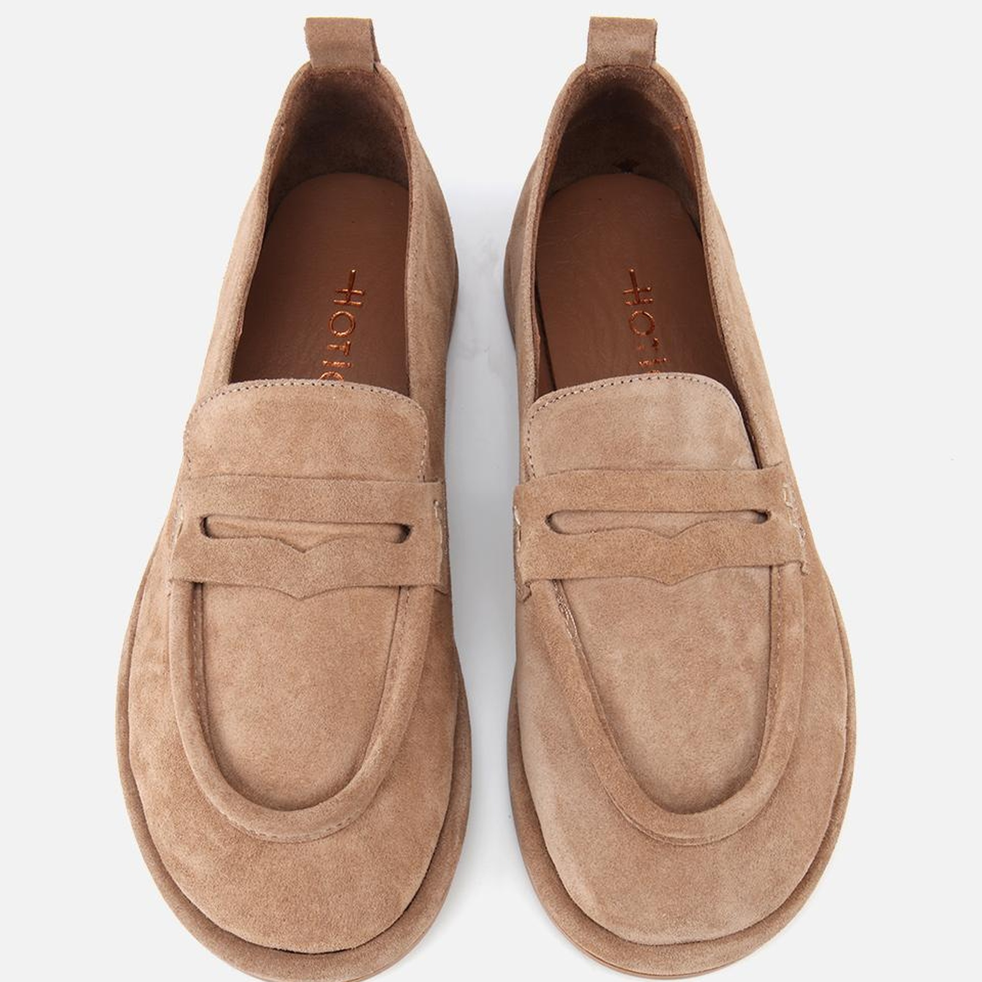 Kadın Deri Bej Yumuşak Dokulu Günlük Loafer