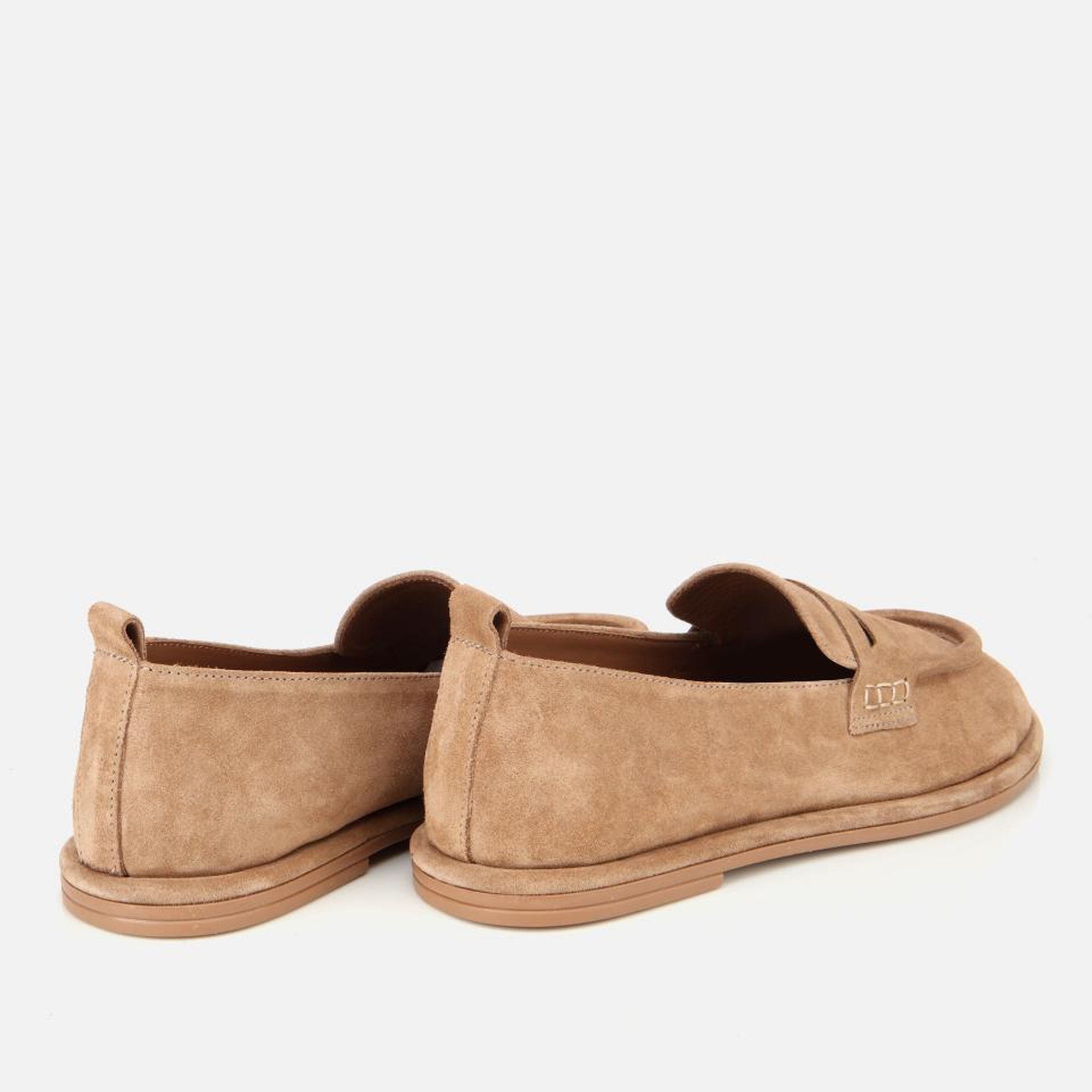 Kadın Deri Bej Yumuşak Dokulu Günlük Loafer