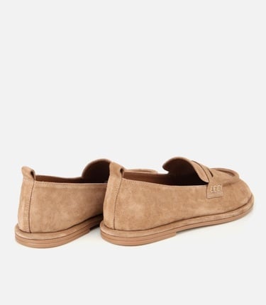  Kadın Deri Bej Yumuşak Dokulu Günlük Loafer