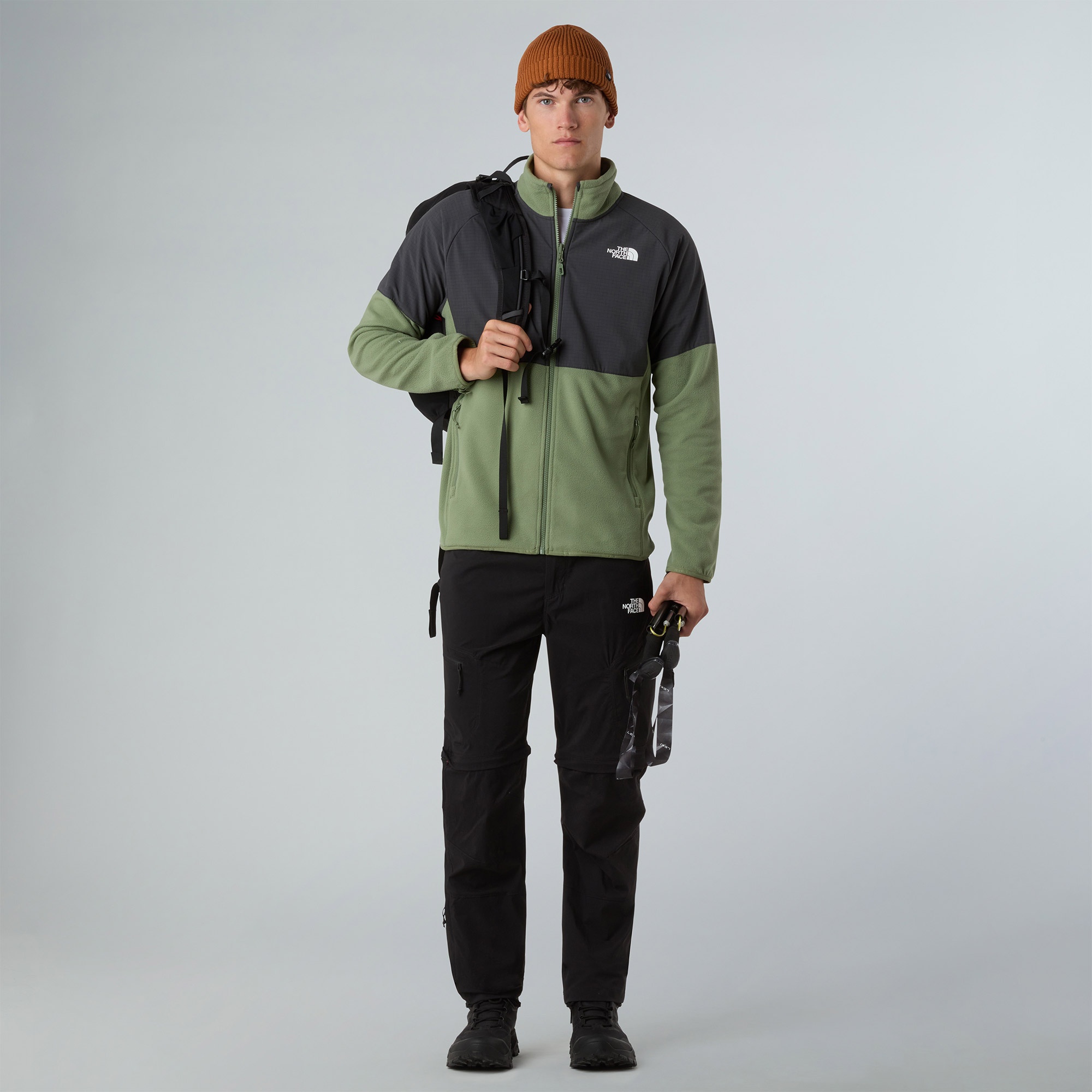 The North Face Glacier Heavyweight Full Zip Erkek Haki Outdoor Polar