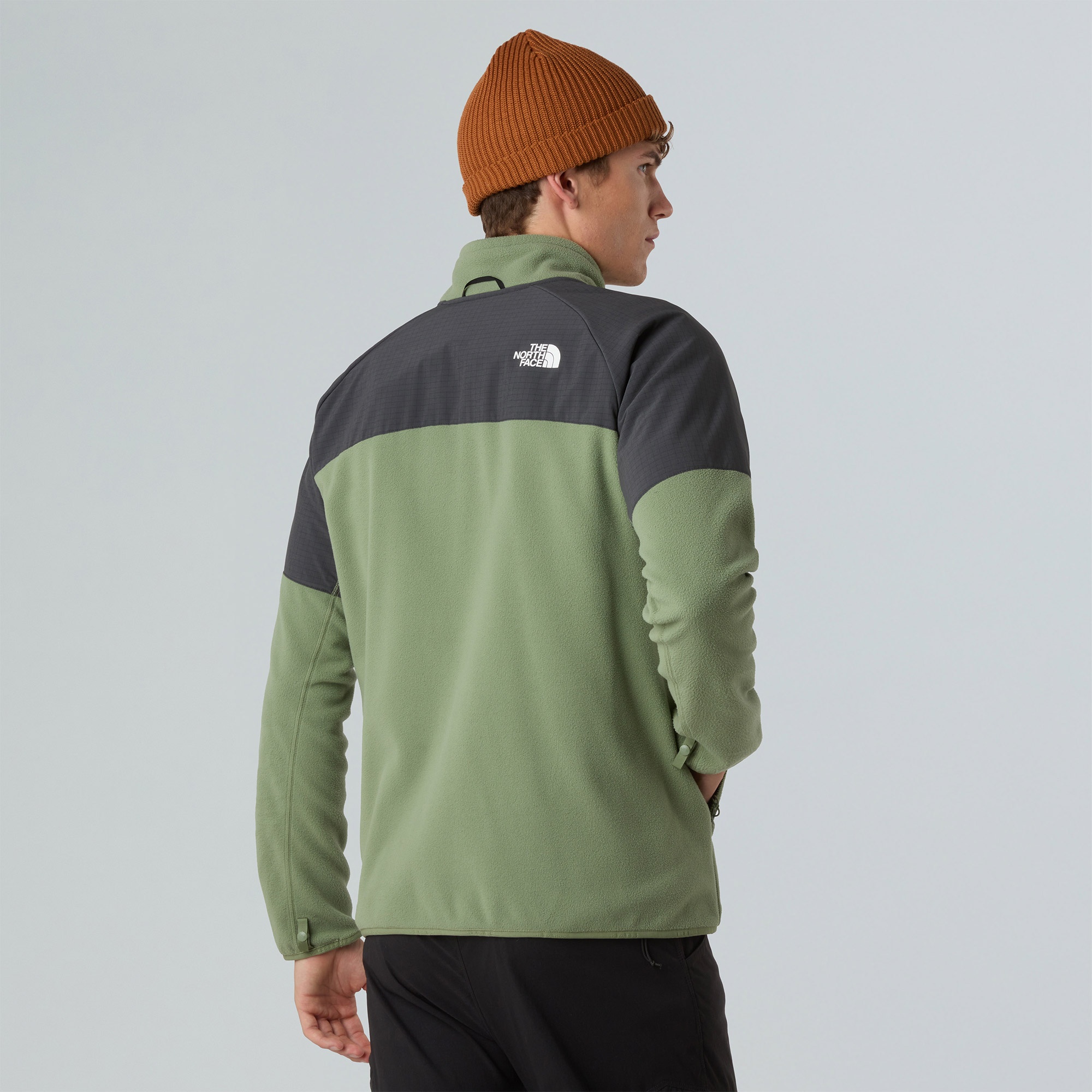 The North Face Glacier Heavyweight Full Zip Erkek Haki Outdoor Polar