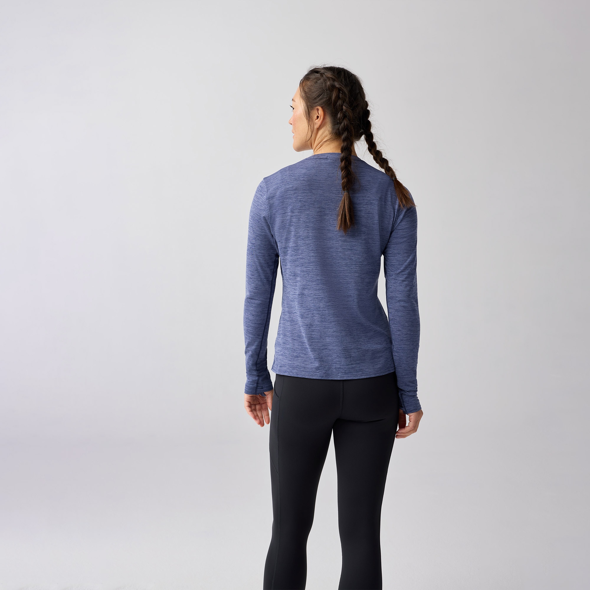Brooks Luxe Long Sleeve Kadın Mavi Koşu Sweatshirt