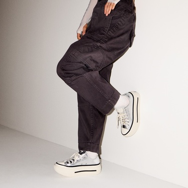  Converse Chuck Taylor All Star Lift Double Stack Unisex Gri Sneaker