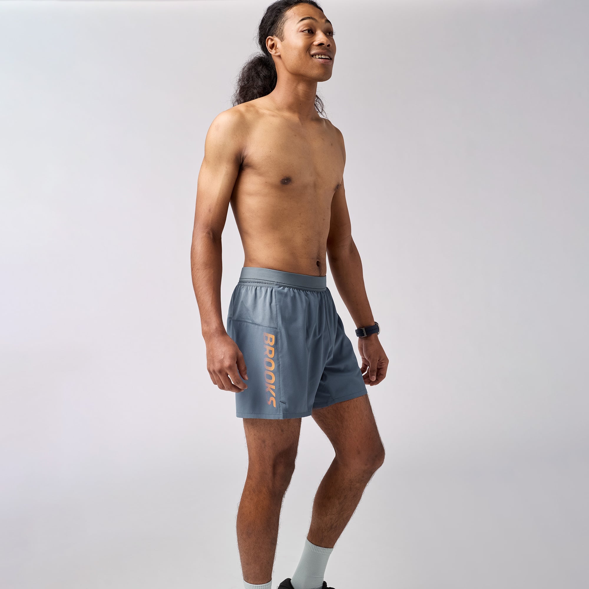 Brooks Journey 5 Erkek Gri Koşu Şortu