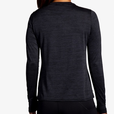  Brooks Luxe Long Sleeve Kadın Siyah Koşu Sweatshirt