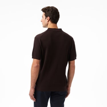  Nautica Erkek Kahverengi Regular Fit Kısa Kollu Triko