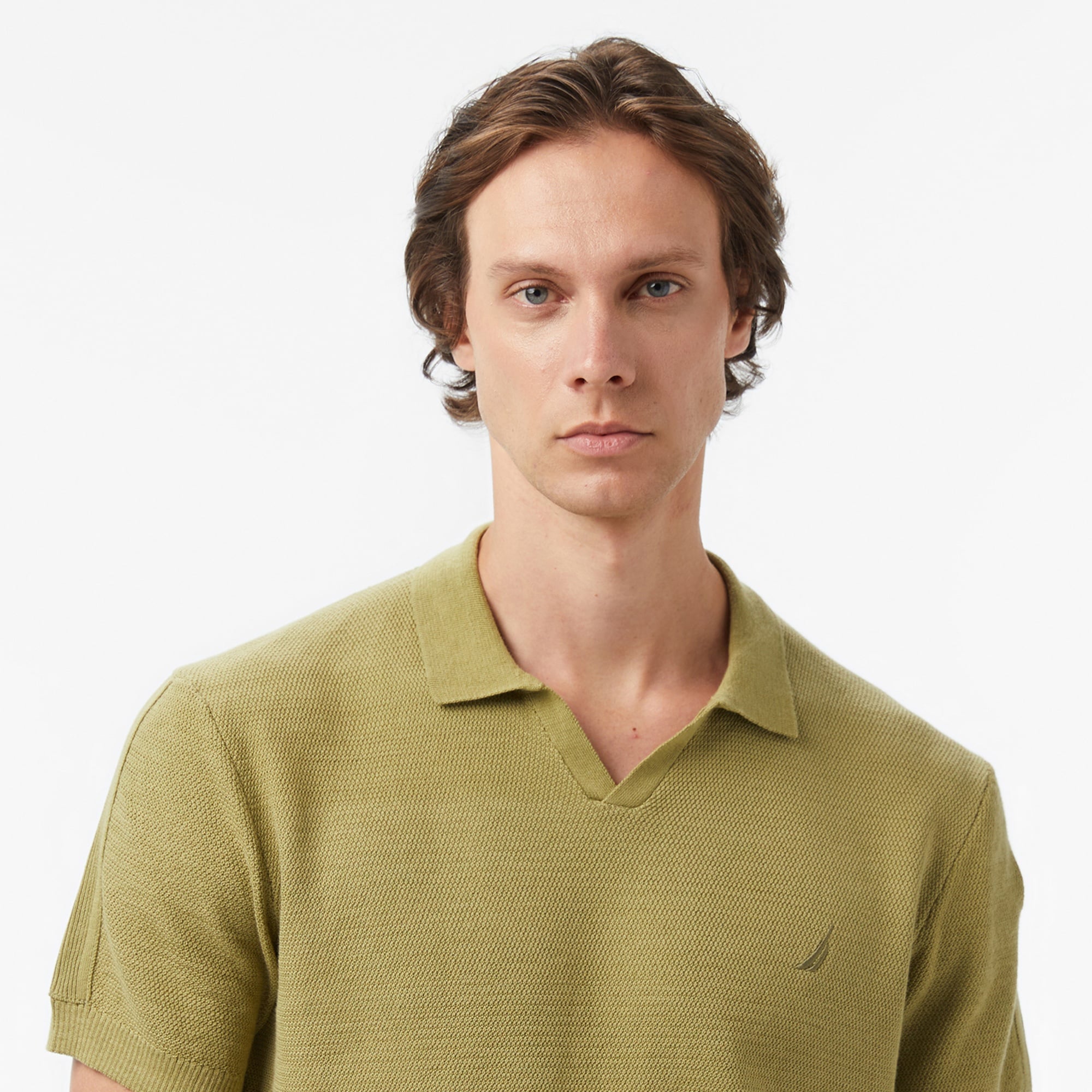 Nautica Erkek  Yeşil Kısa Kollu Triko