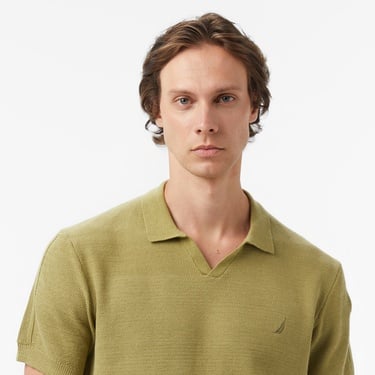  Nautica Erkek  Yeşil Kısa Kollu Triko