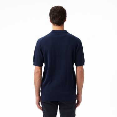  Nautica Erkek Lacivert Regular Fit Kısa Kollu Triko