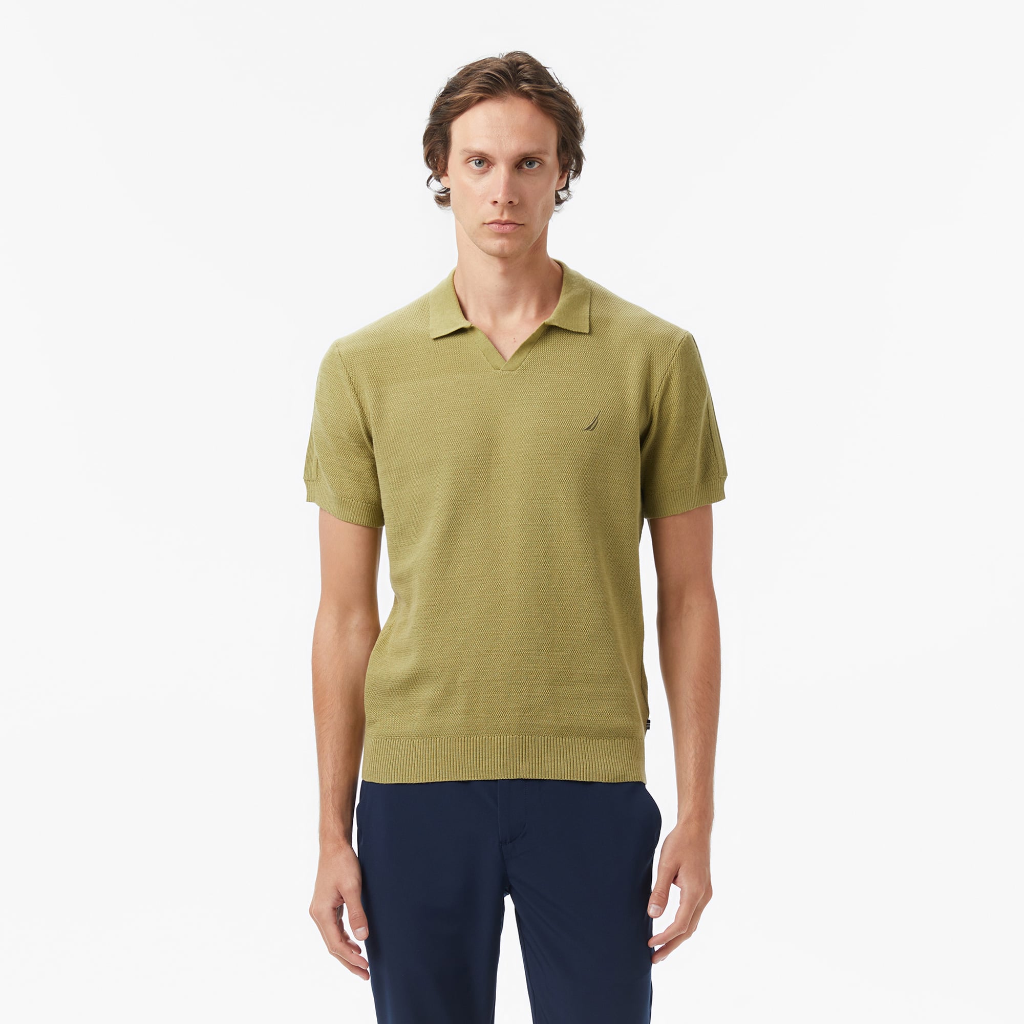  Nautica Erkek  Yeşil Kısa Kollu Triko