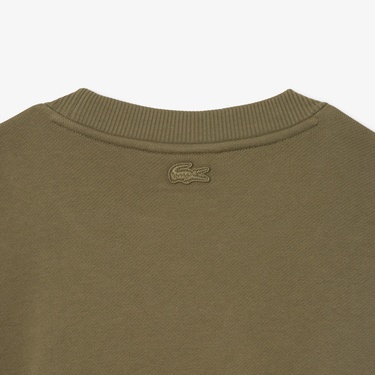  Lacoste Erkek Classic Fit Bisiklet Yaka Baskılı Haki Sweatshirt