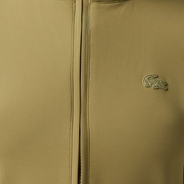  Lacoste Kadın Classic Fit Kısa Kollu Dik Yaka Haki Elbise