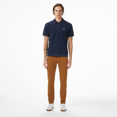  Lacoste Erkek Slim Fit Açık Kahverengi Jean Pantolon