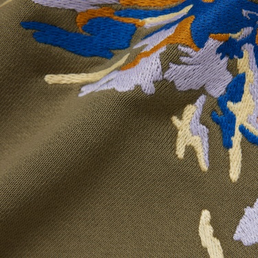  Lacoste Erkek Classic Fit Bisiklet Yaka Baskılı Haki Sweatshirt