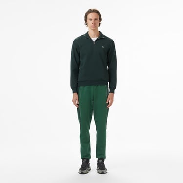  Lacoste Erkek Classic Fit Yarım Fermuarlı Yeşil Sweatshirt