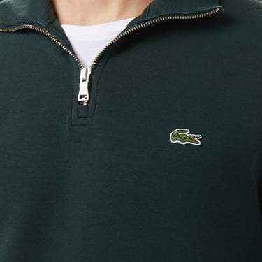  Lacoste Erkek Classic Fit Yarım Fermuarlı Yeşil Sweatshirt