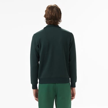  Lacoste Erkek Classic Fit Yarım Fermuarlı Yeşil Sweatshirt