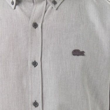  Lacoste Erkek Regular Fit Düğmeli Yaka Gri Gömlek