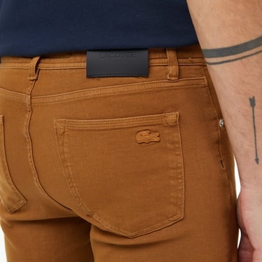  Lacoste Erkek Slim Fit Açık Kahverengi Jean Pantolon