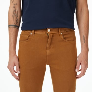  Lacoste Erkek Slim Fit Açık Kahverengi Jean Pantolon