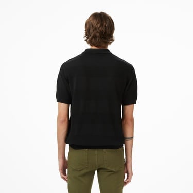  Lacoste Erkek Classic Fit Kısa Kollu Polo Yaka Çizgili Siyah Triko