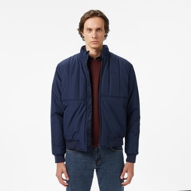  Erkek Dik Yaka Lacivert Mont