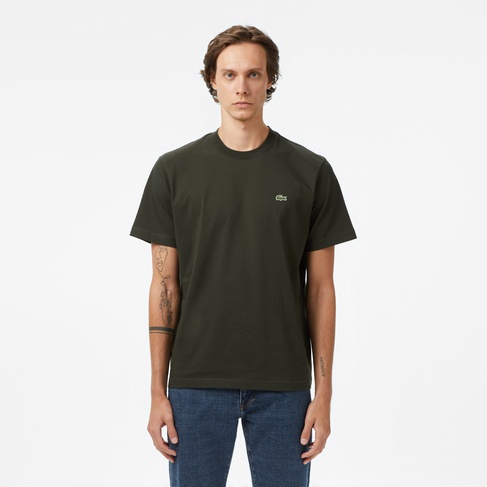  Lacoste Erkek Classic Fit Bisiklet Yaka Haki T-Shirt
