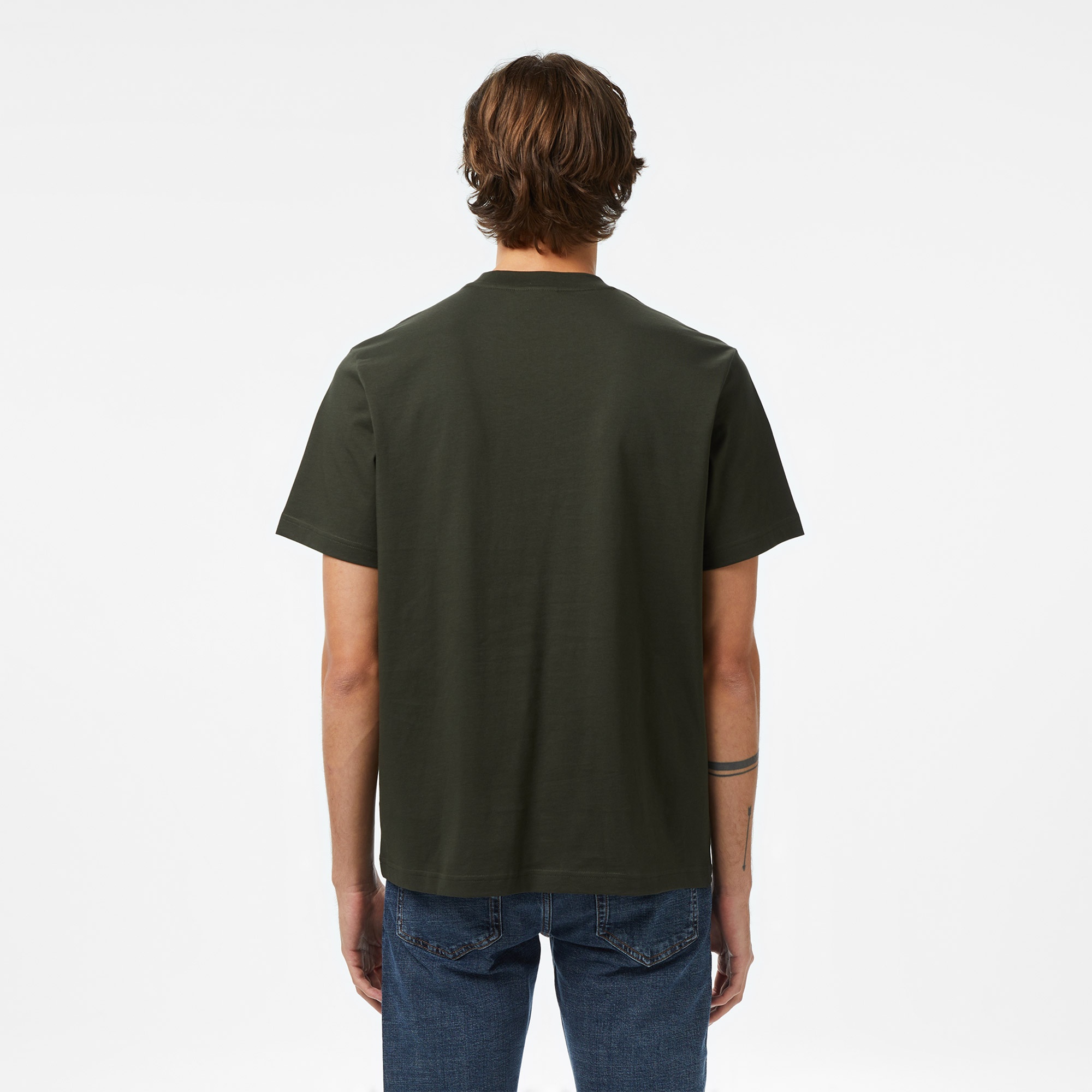 Lacoste Erkek Classic Fit Bisiklet Yaka Haki T-Shirt