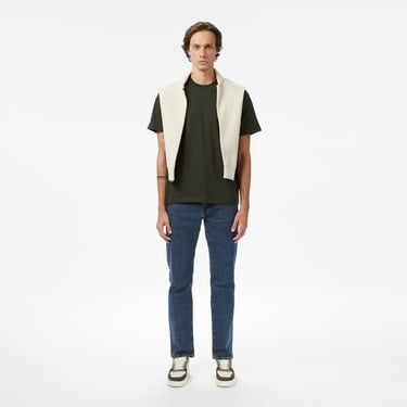  Lacoste Erkek Classic Fit Bisiklet Yaka Haki T-Shirt