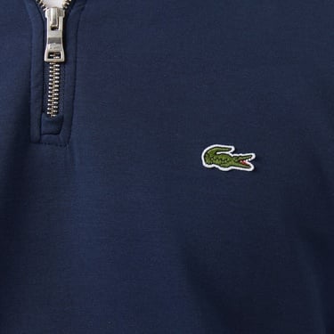  Lacoste Erkek Classic Fit Yarım Fermuarlı Lacivert Sweatshirt