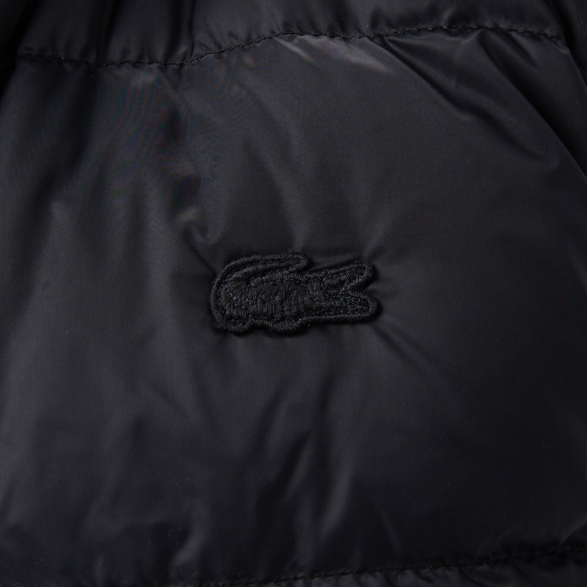 Lacoste Kadın Regular Fit Dik Yaka Kapitone Koyu Gri Yelek