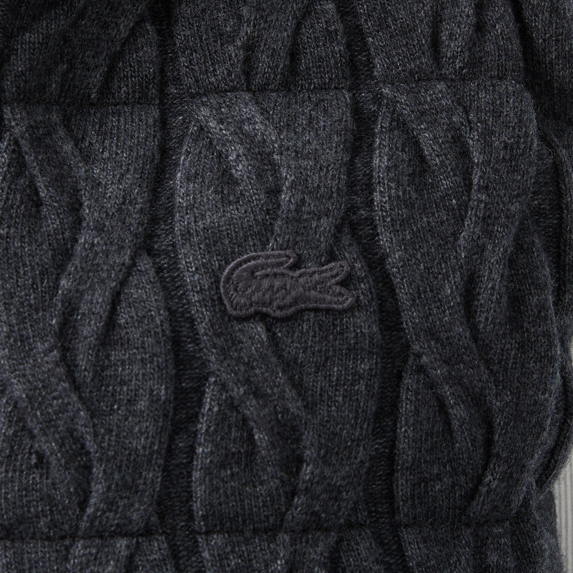 Lacoste Kadın Regular Fit Dik Yaka Kapitone Koyu Gri Yelek