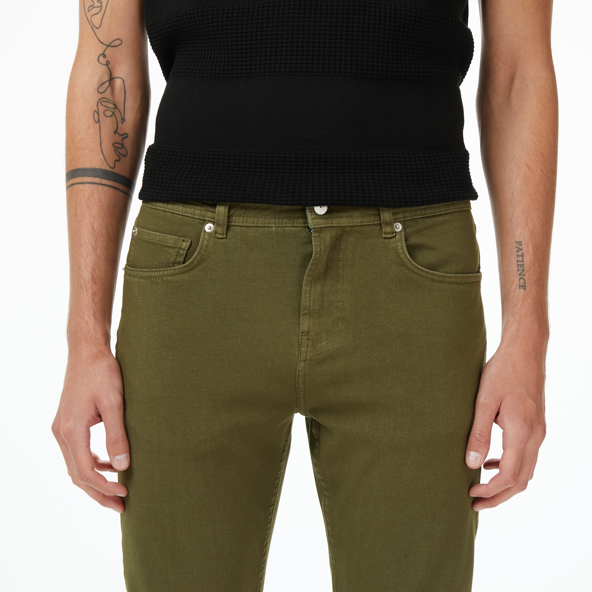 Lacoste Erkek Slim Fit Haki Jean Pantolon