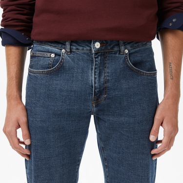  Lacoste Erkek Lacivert Jean Pantolon