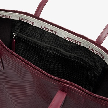  Lacoste Large L.12.12 Kadın Bordo Omuz Çantası