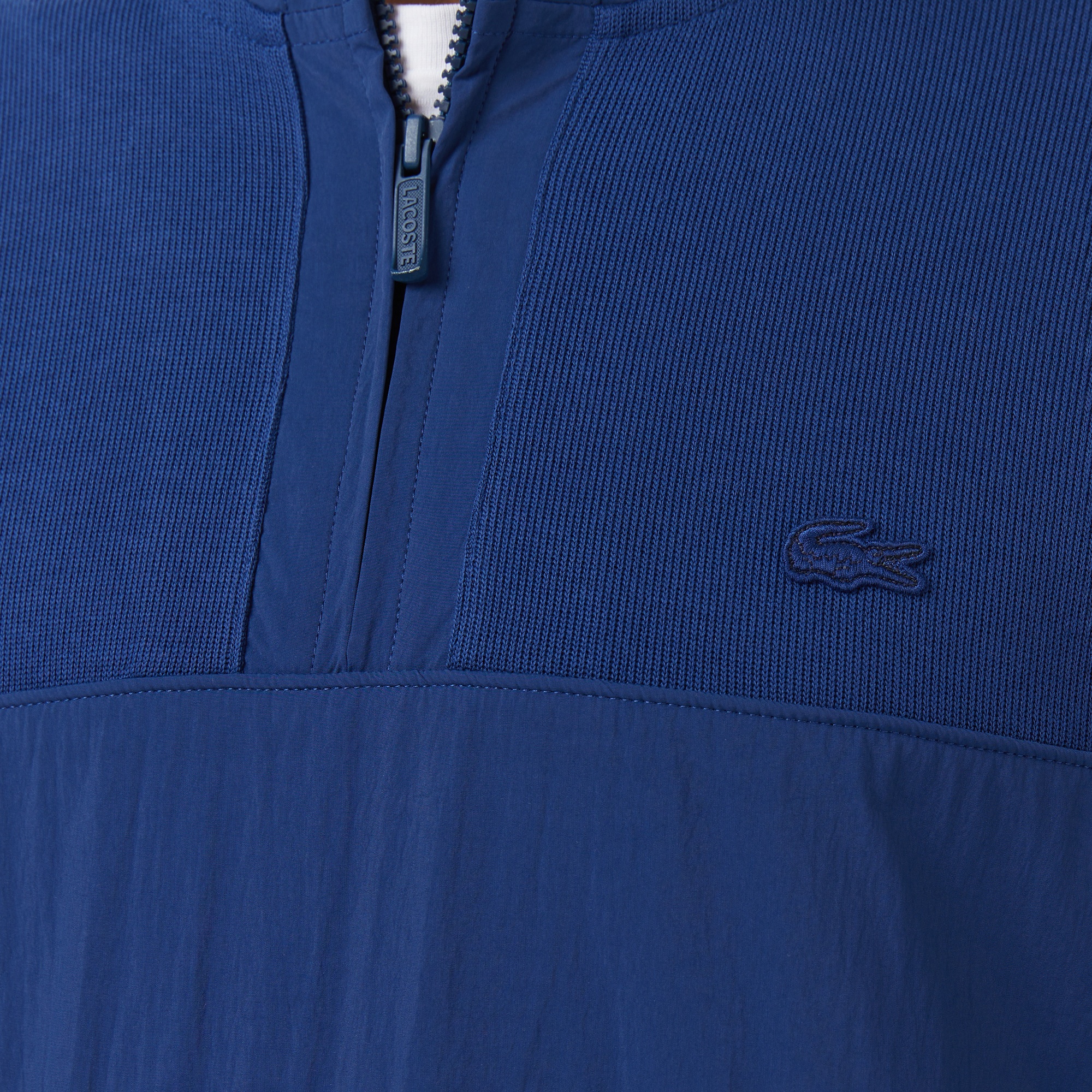 Lacoste Erkek Classic Fit Yarım Fermuarlı Lacivert Sweatshirt