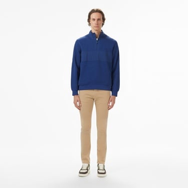  Lacoste Erkek Classic Fit Yarım Fermuarlı Lacivert Sweatshirt